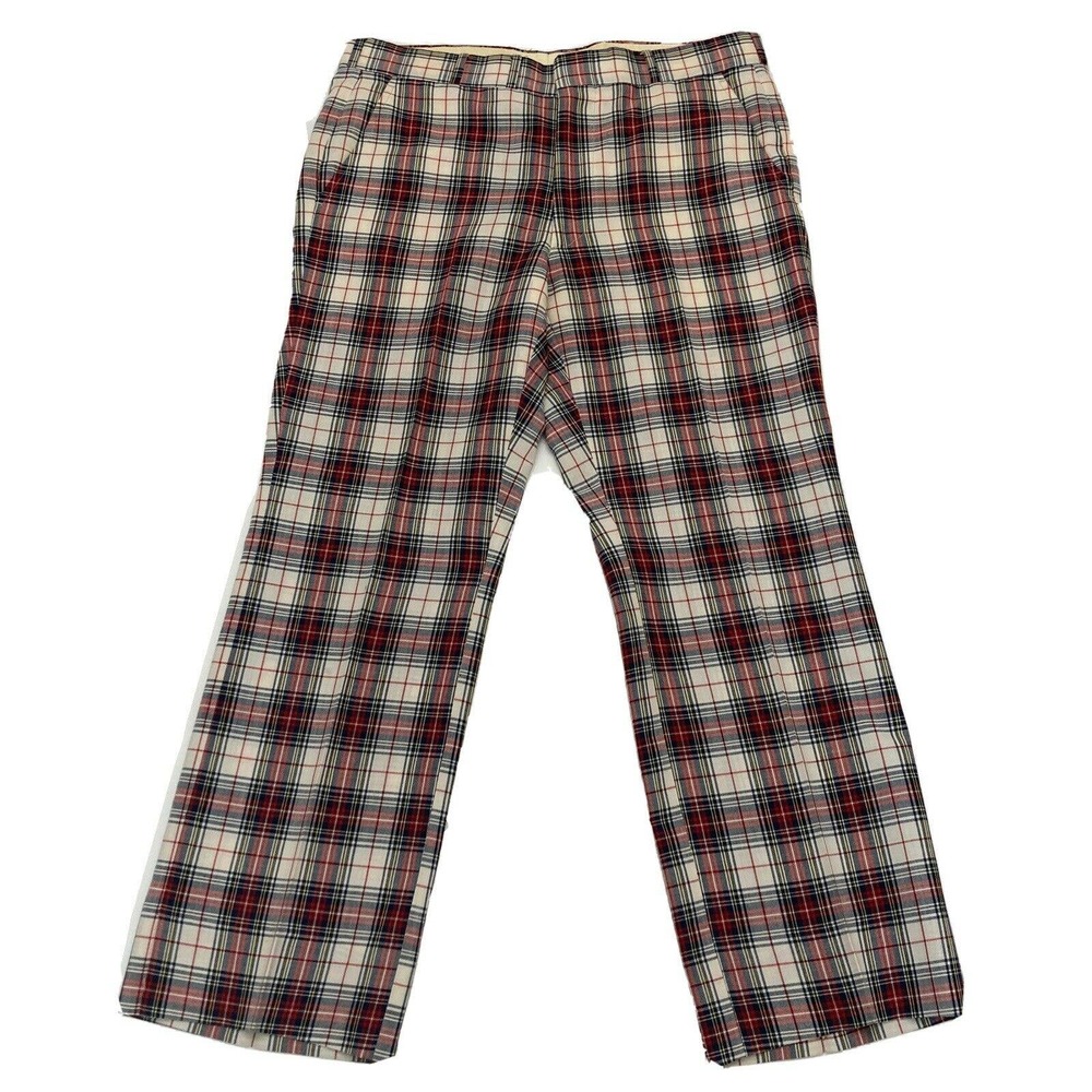 Prime Tropical by CORBIN Vintage 1970's Plaid leisure golf pants 28x28, hemmed